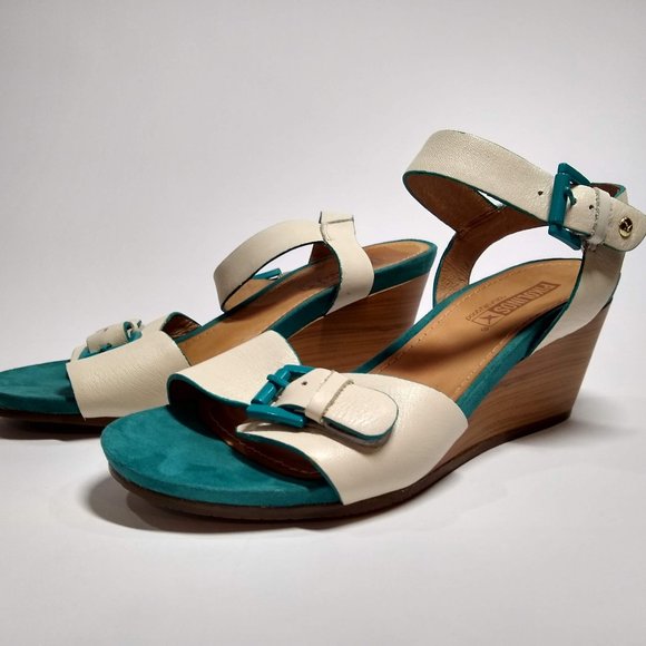 Pikolinos two-tone heels sandals Size 39 - Picture 1 of 6